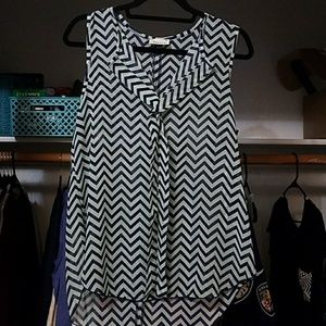 Chevron striped tank top